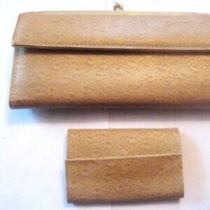 Women's Change Purse Wallet & Key Case Vintage 1960s NOS Never Used Beige